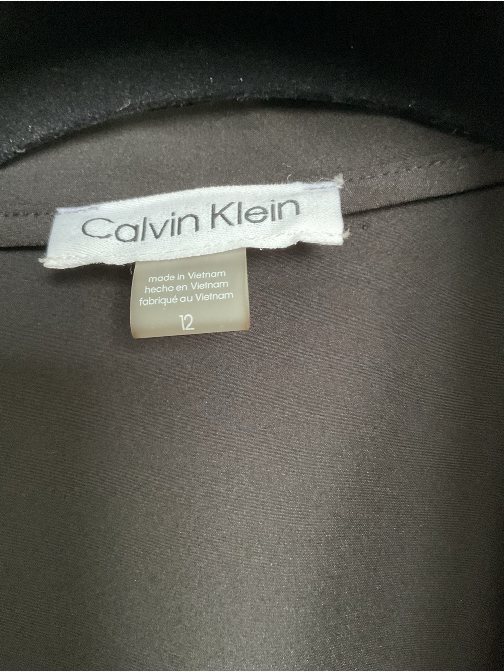 Calvin Klein Black Sleeveless Collared Drawstring Mini Dress - Picture 6 of 9